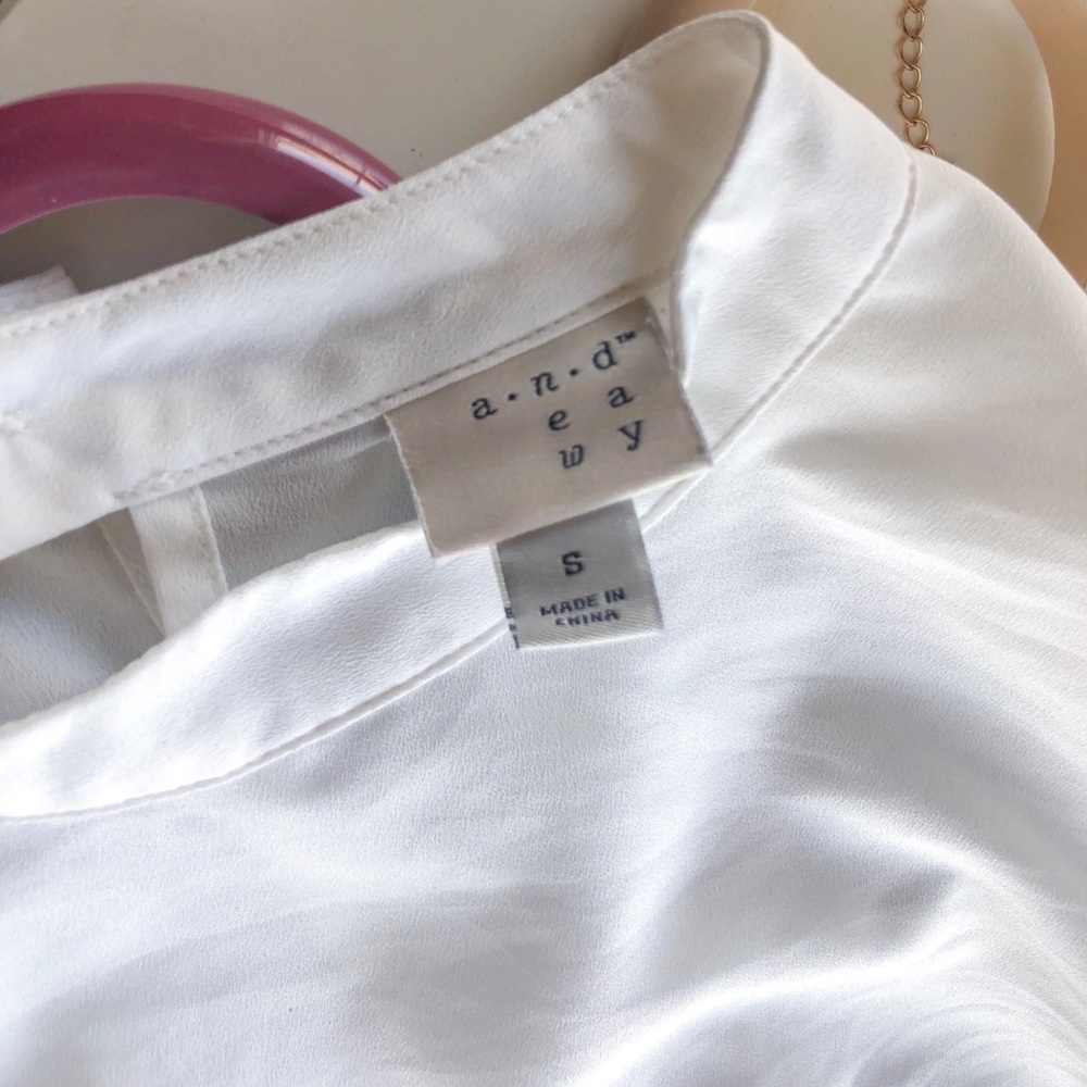 White Bell Sleeve Blouse - Picture 2 of 3